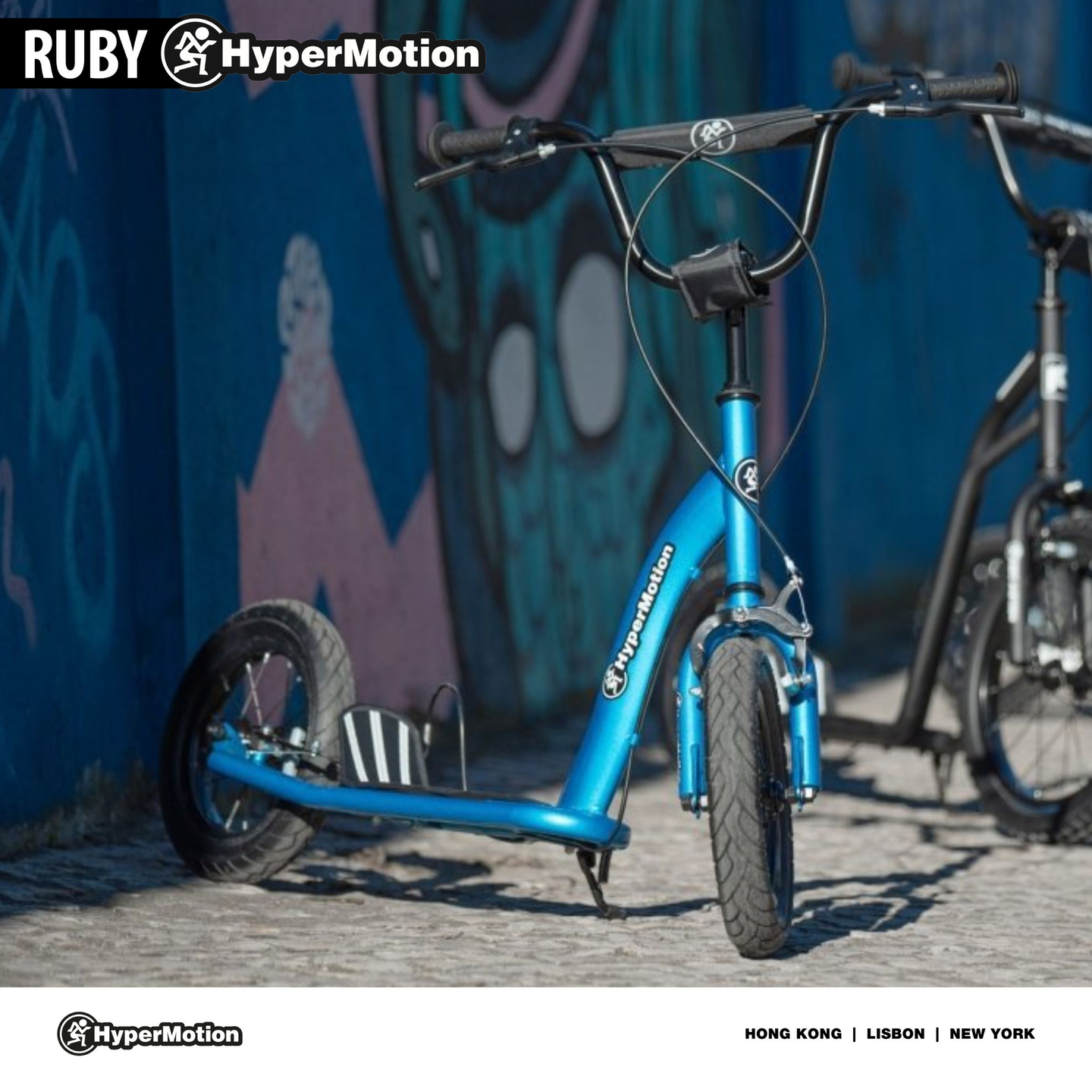 Tretroller HyperMotion RUBY 12 (aufpumpbare Räder 30 cm) – blau