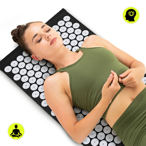 Akupressurmatte mit Kissen und Bezug – 72 cm HyperMotion schwarz-weiß