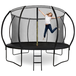 XXL-Gartentrampolin für Kinder HyperMotion – 366 cm 12FT – mit Leiter und Innennetz – für Haus und Garten – 150 kg max
