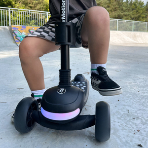 HyperMotion LUMI 3-in-1 Balance Scooter - beleuchtete Plattform und LED-Räder, Farbe schwarz