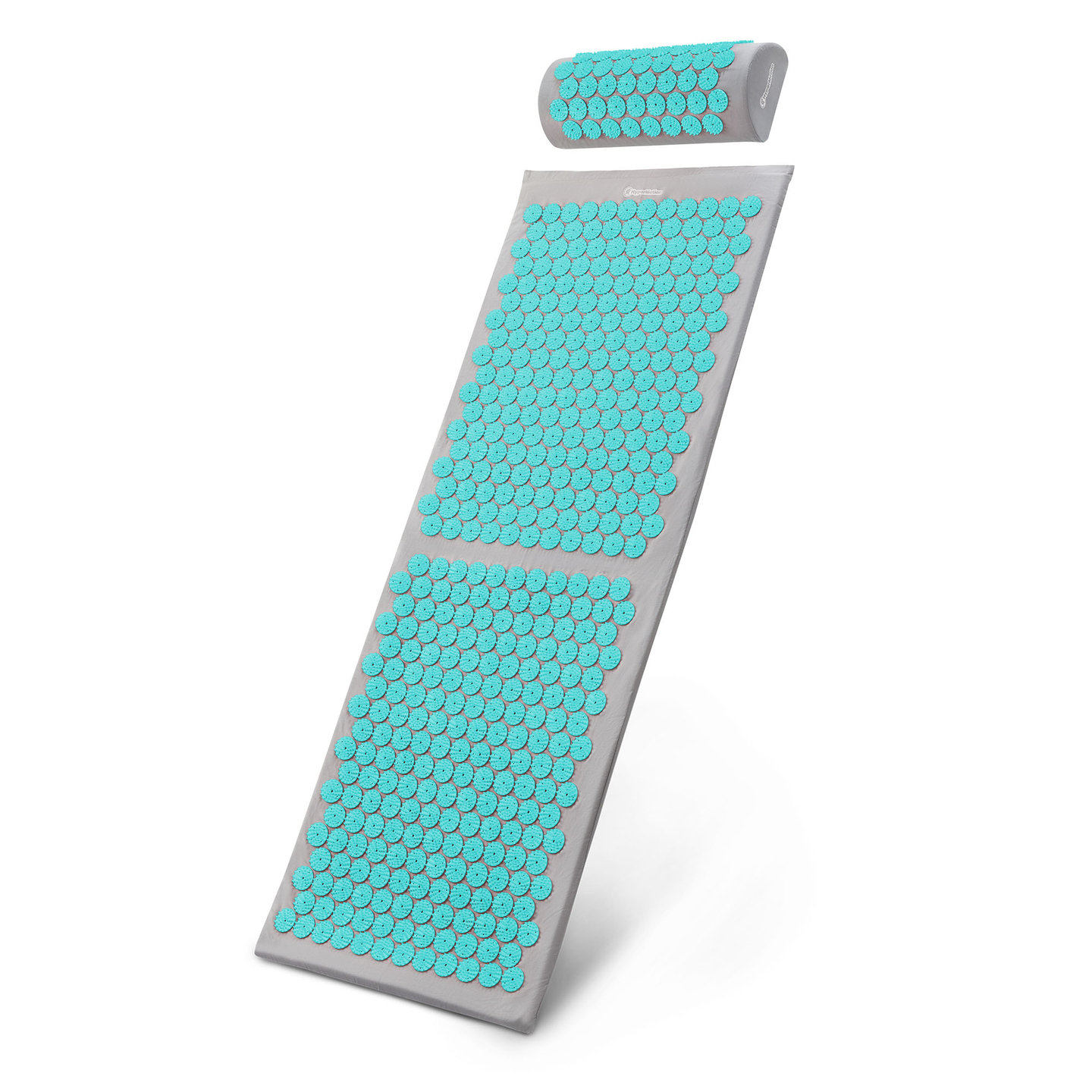 Große Akupressurmatte mit Kissen und Bezug – 130 cm HyperMotion grau-mint