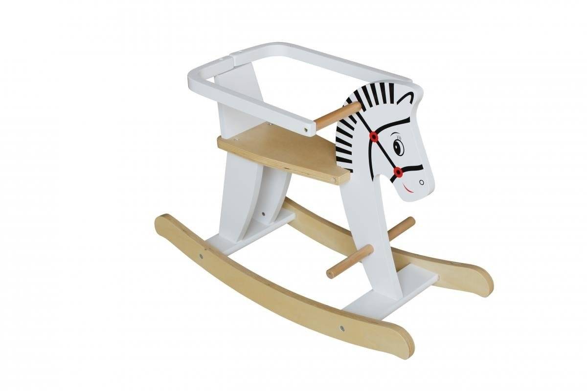 Holzschaukelpferd mit Schutzgitter K11