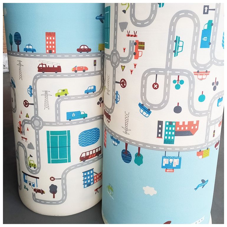 Beidseitige Schaummatte XXL – Rolle 2 CM (Straße und Zickzack)