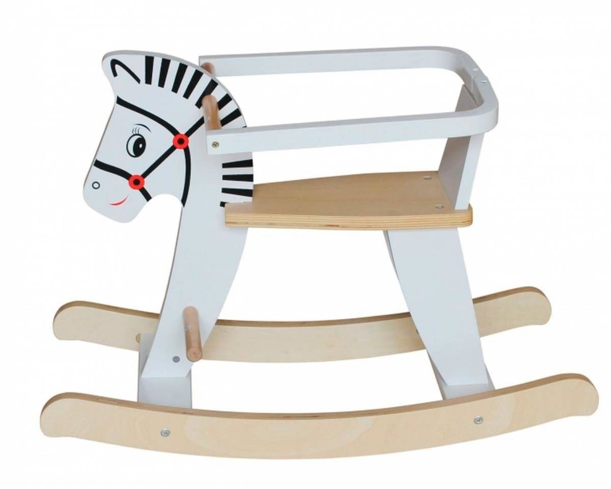 Holzschaukelpferd mit Schutzgitter K11