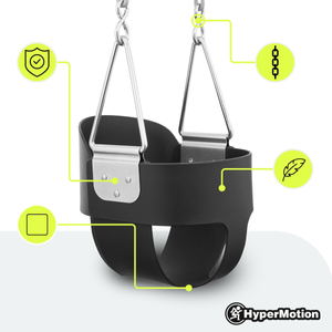 HyperMotion Kleinkind-Kettenschaukel mit hoher Rückenlehne