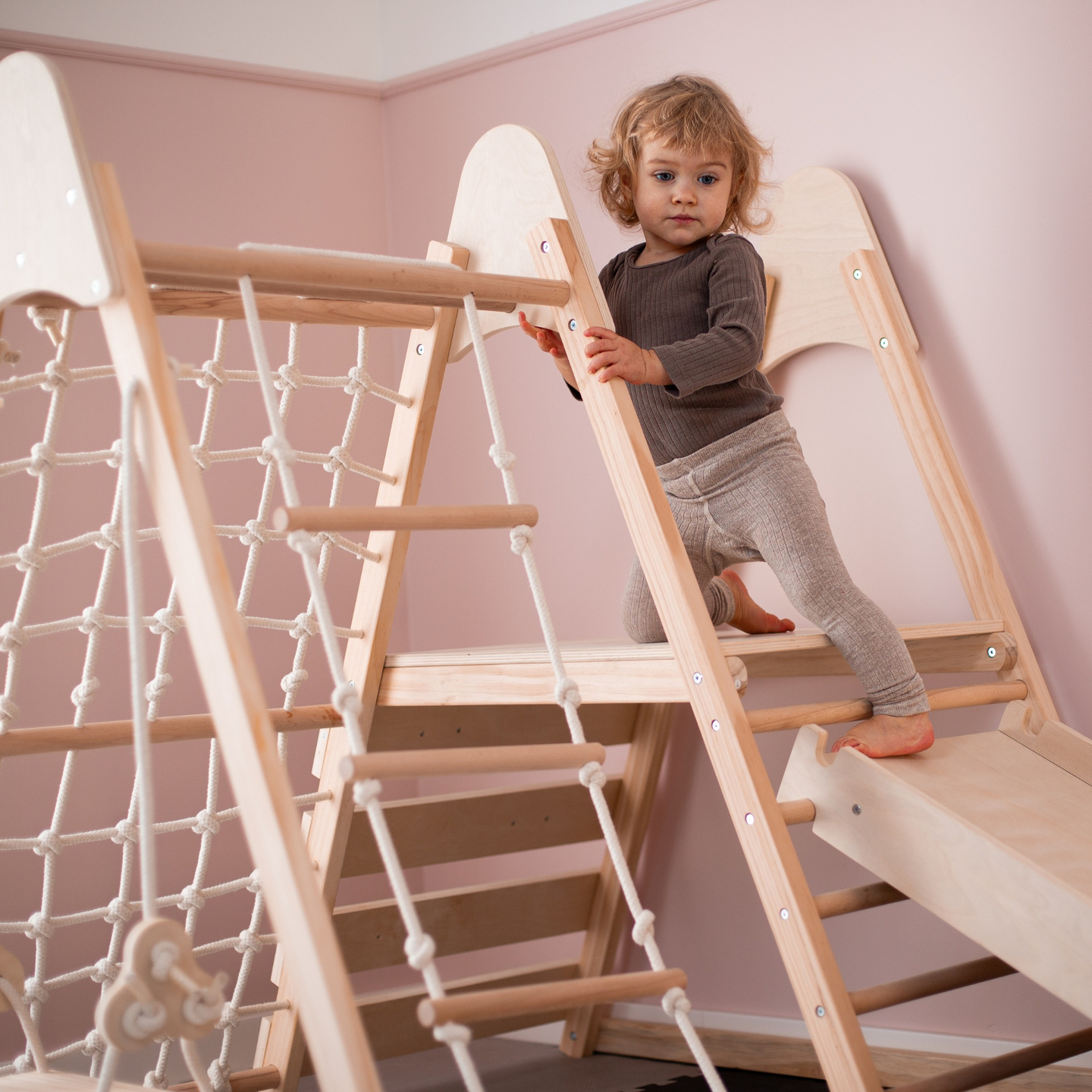 Holzspielplatz für Zuhause XL 5in1