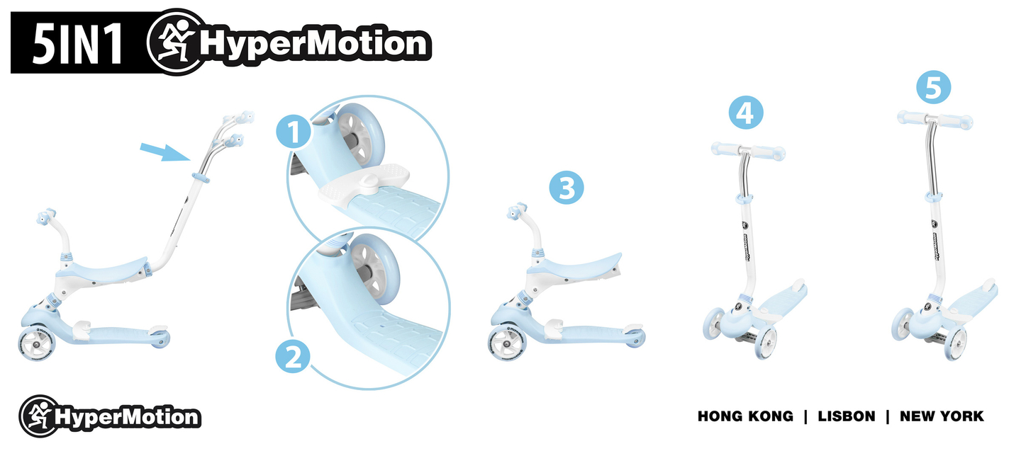 Roller 5in1 HyperMotion - Blau