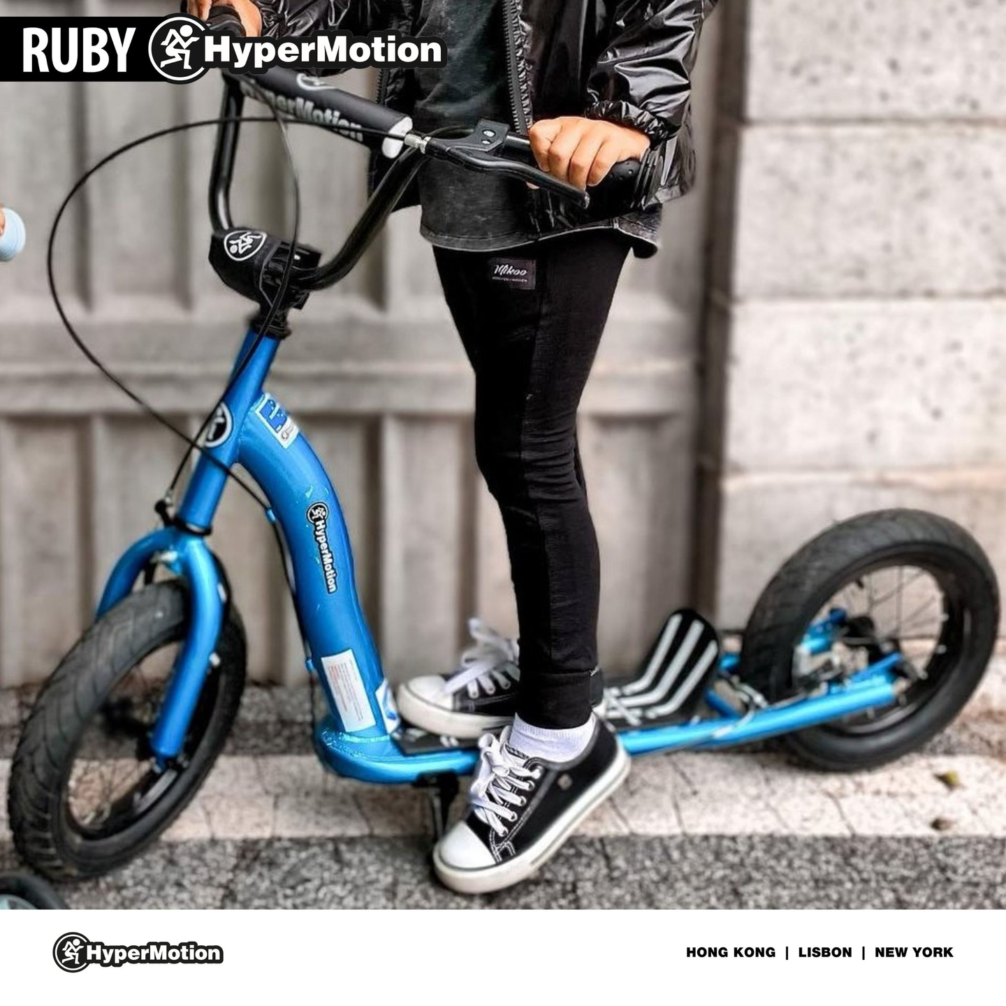 Tretroller HyperMotion RUBY 12 (aufpumpbare Räder 30 cm) – blau