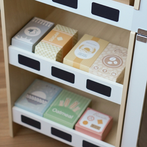 Hölzerner Gemüsemarkt - großer XXL-Stand, Laden mit Spielkasse