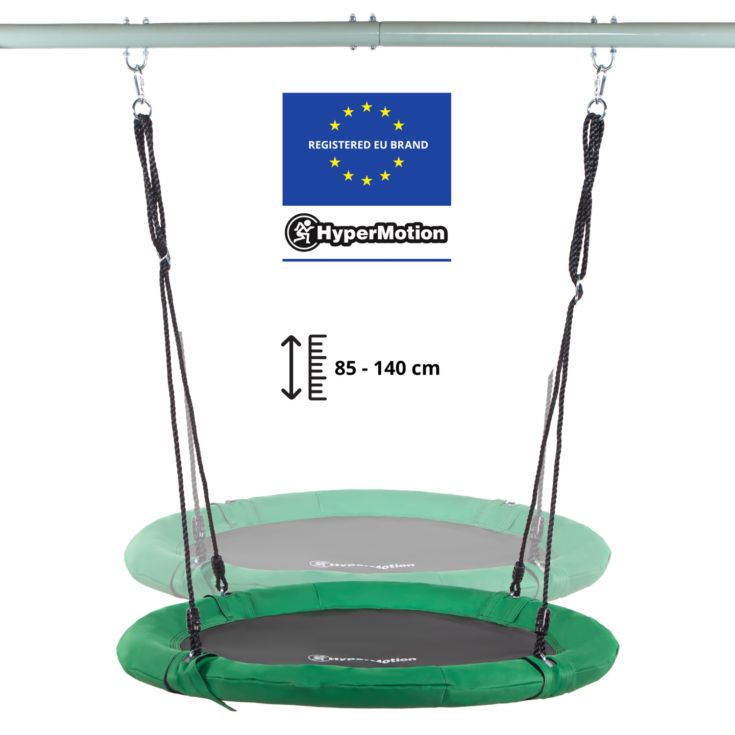 Gartenschaukel vom Typ Storchennest mit Rahmen und Seilen
