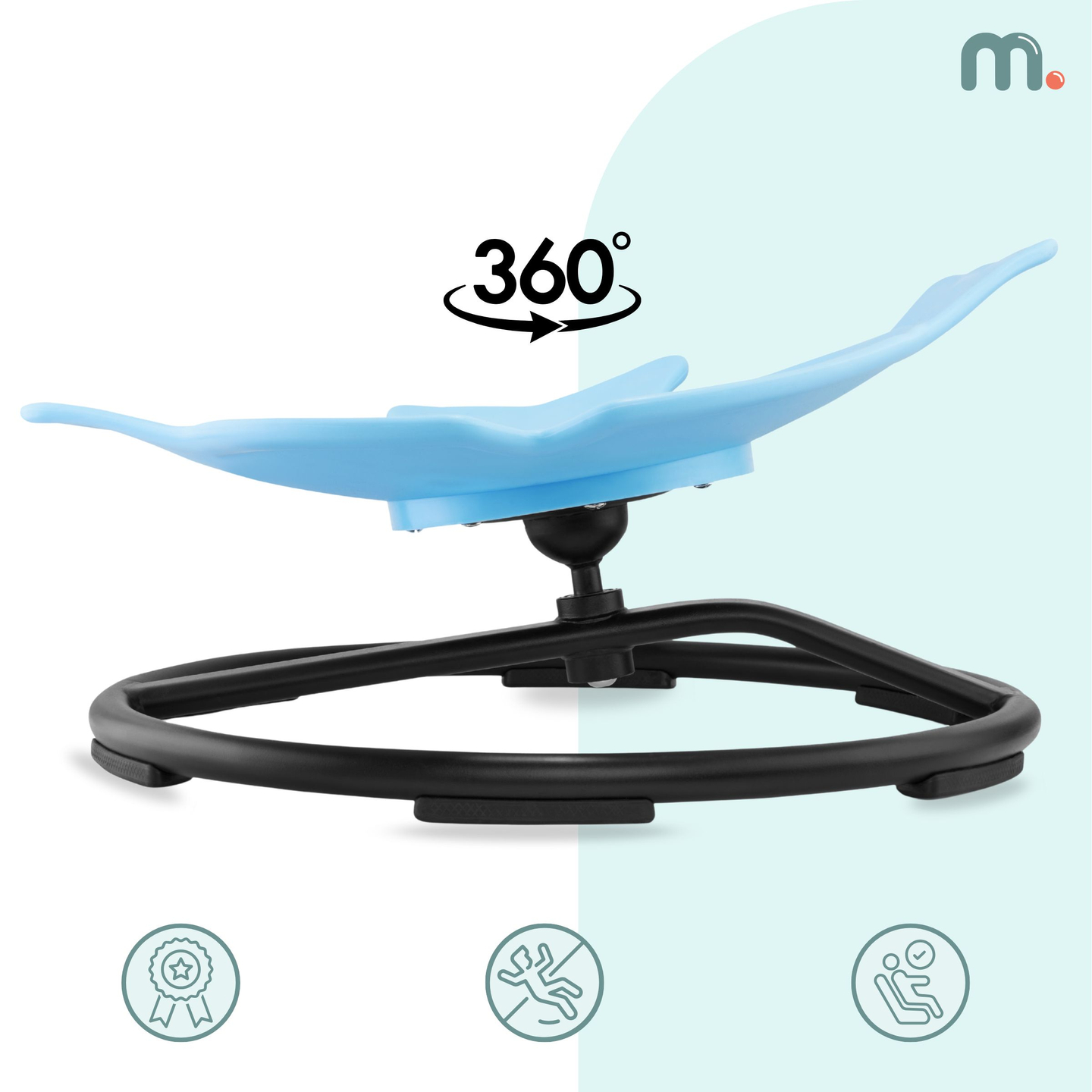 Mini-Karussell für Kinder Fisch - blau