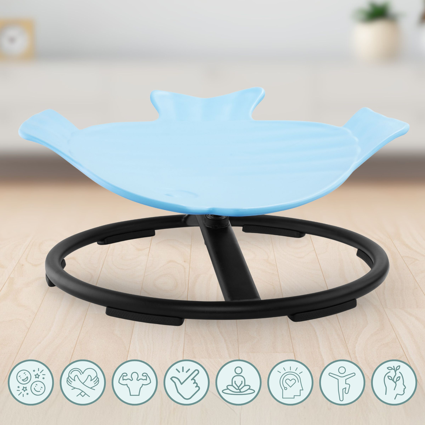 Mini-Karussell für Kinder Fisch - blau