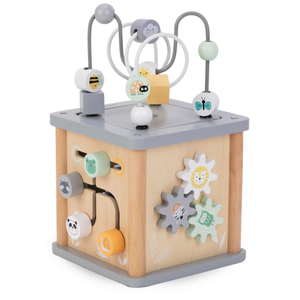 Montessori Lernwürfel aus Holz - Motorikschleife