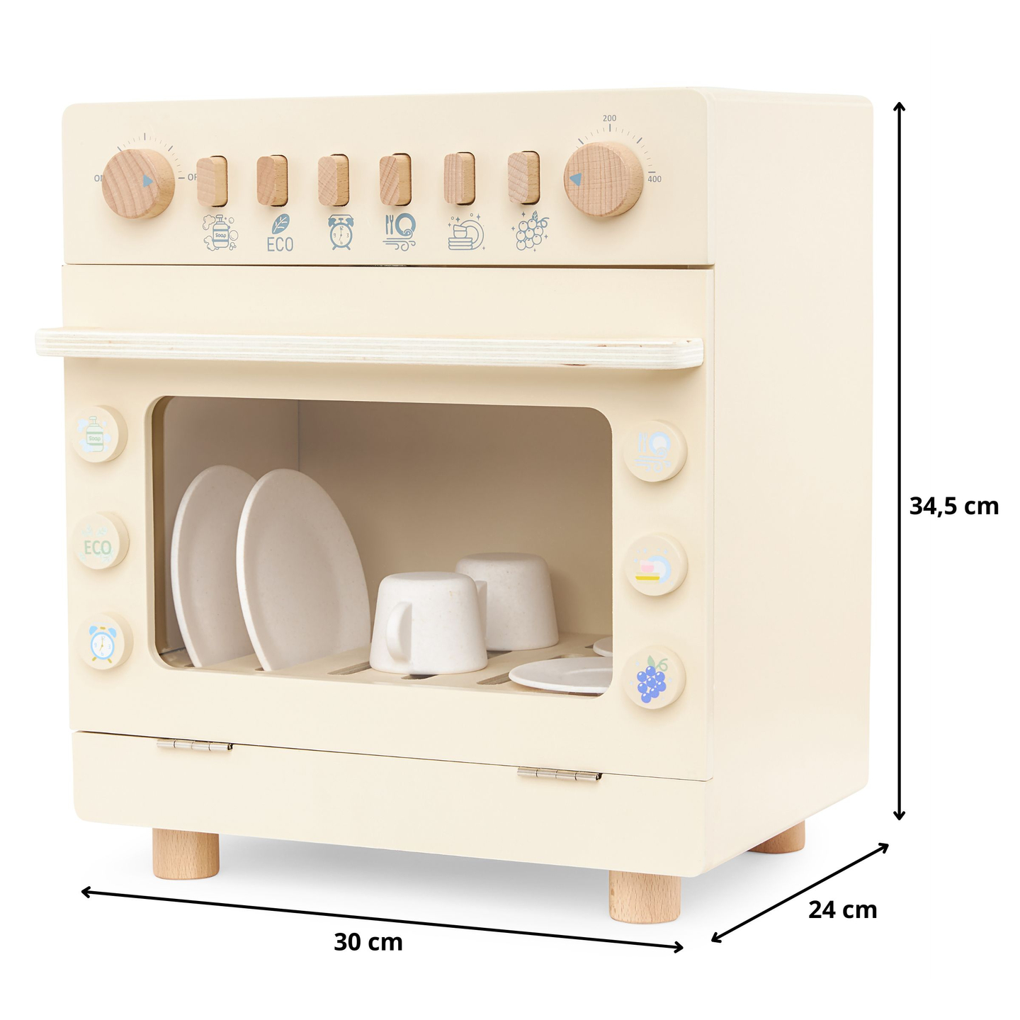 Holzgeschirrspüler mit Zubehör