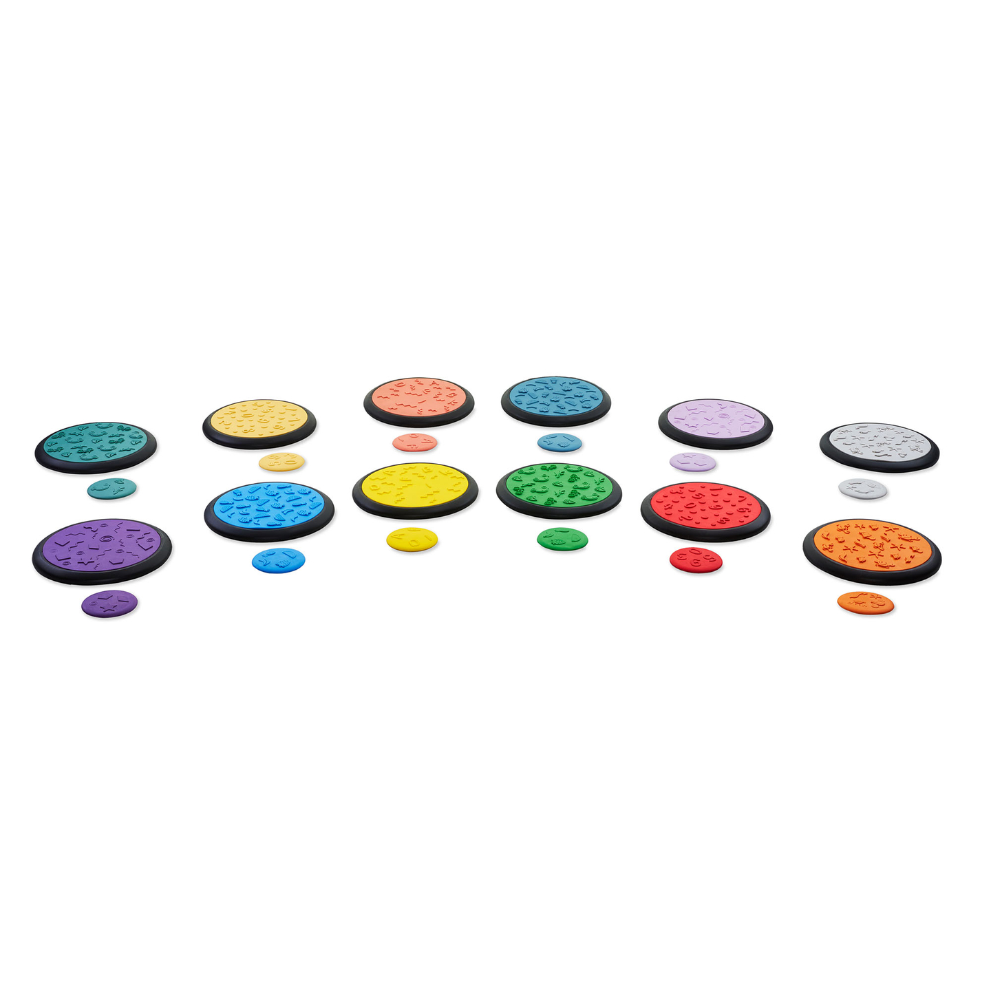 Bunte Sinnesscheiben für Kinder - 24 Stück