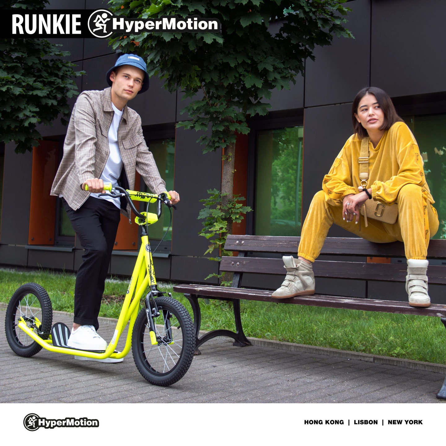 Cityroller Hypermotion RUNKIE mit aufpumpbaren Rädern 16'' (40 cm)