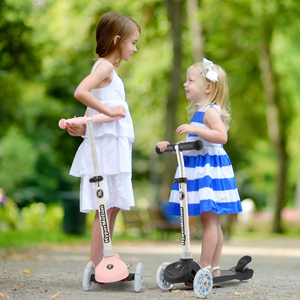 TRINGO dreirädriger Balance-Scooter, 3-8 Jahre alt – rosa + leuchtende LED-Räder