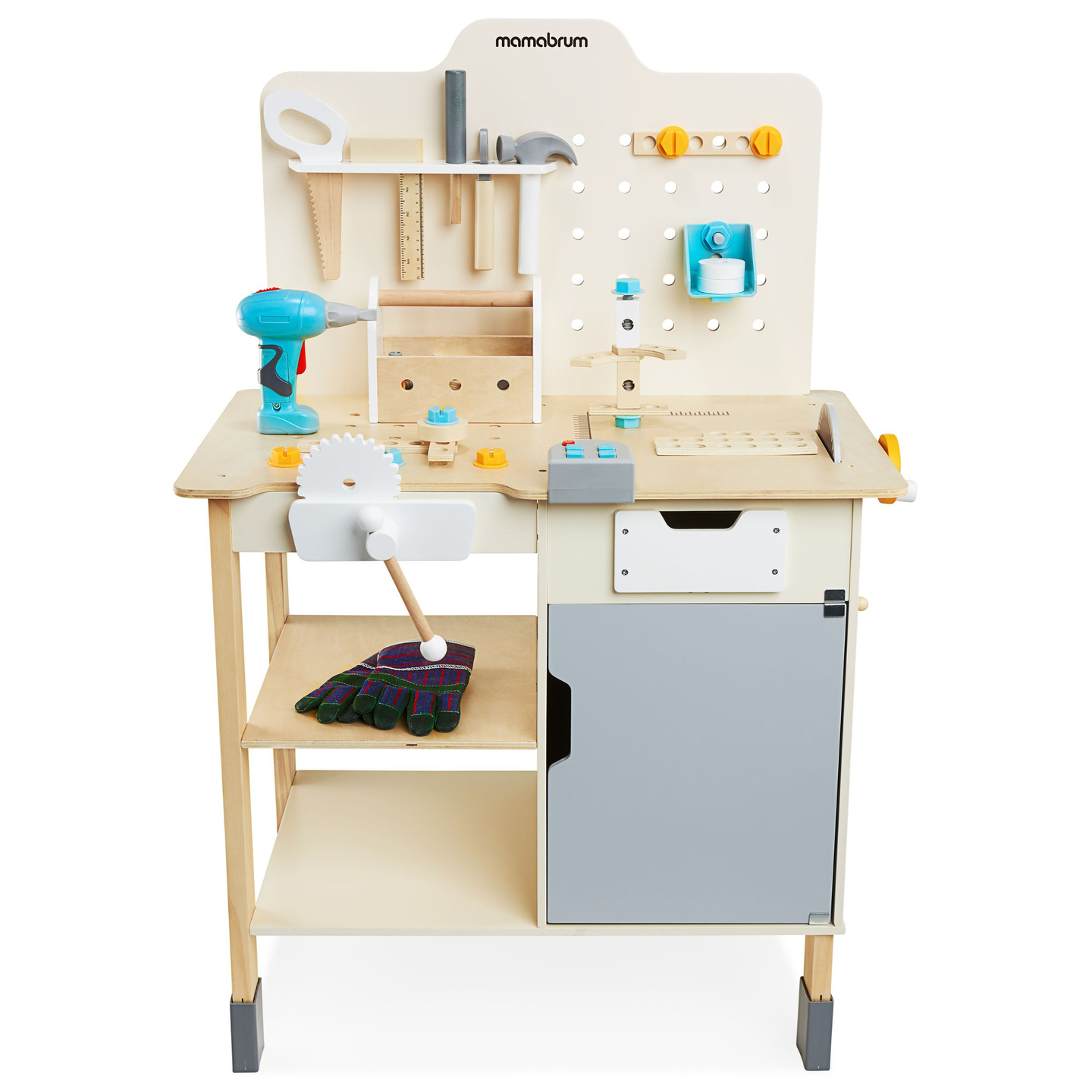 XXL Große Holzwerkstatt mit Werkzeugen - DIY-Set, 74 Elemente