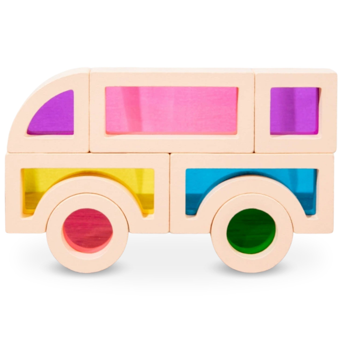 Regenbogen Holzklötze - 25 Elemente