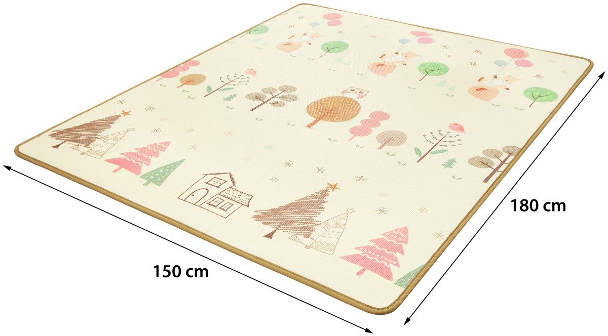 Beidseitige Schaummatte XXL – Rolle 2 CM (Wald und Zickzack)