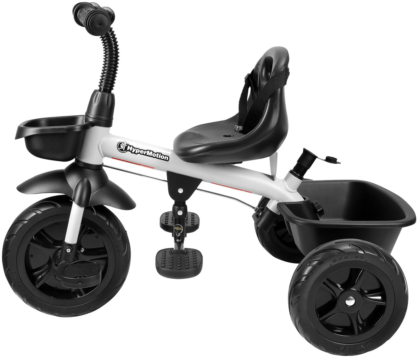 Dreirad HyperMotion TOBI VECTOR - dauerhaft aufgepumpte Räder + Schieber. Farbe: hellgrau.