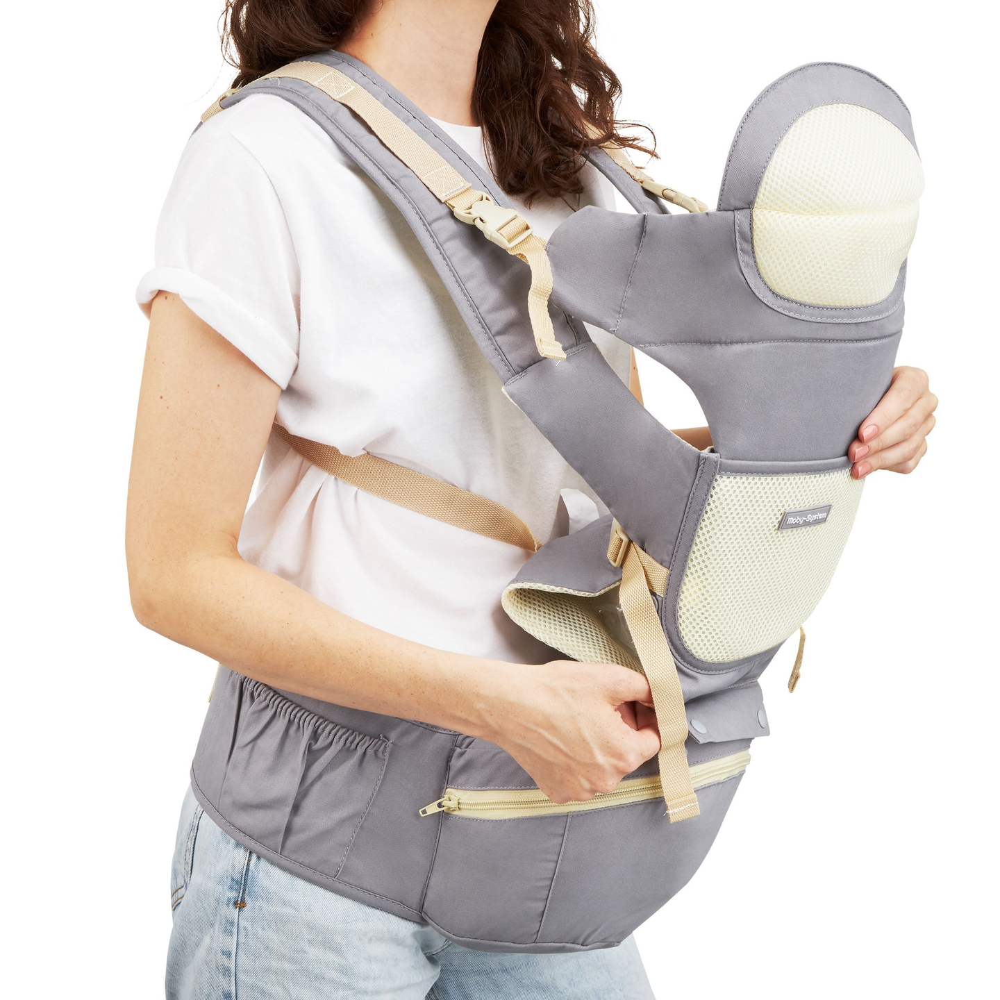 Ergonomische Babyschale - AMY 10in1 - 0-36 Monate, grau
