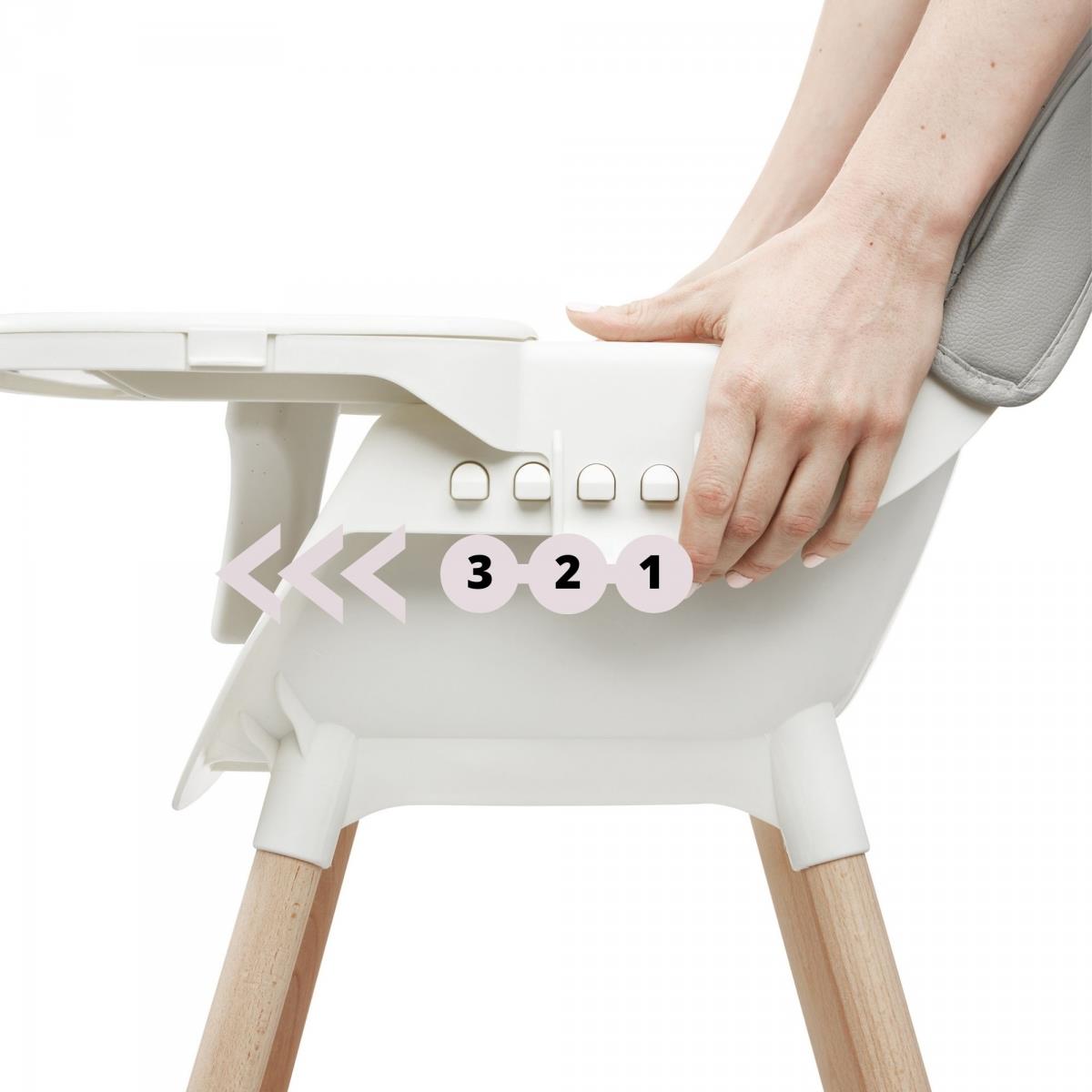 AMELIA Fütterungsstuhl 3in1 Moby-System, grau