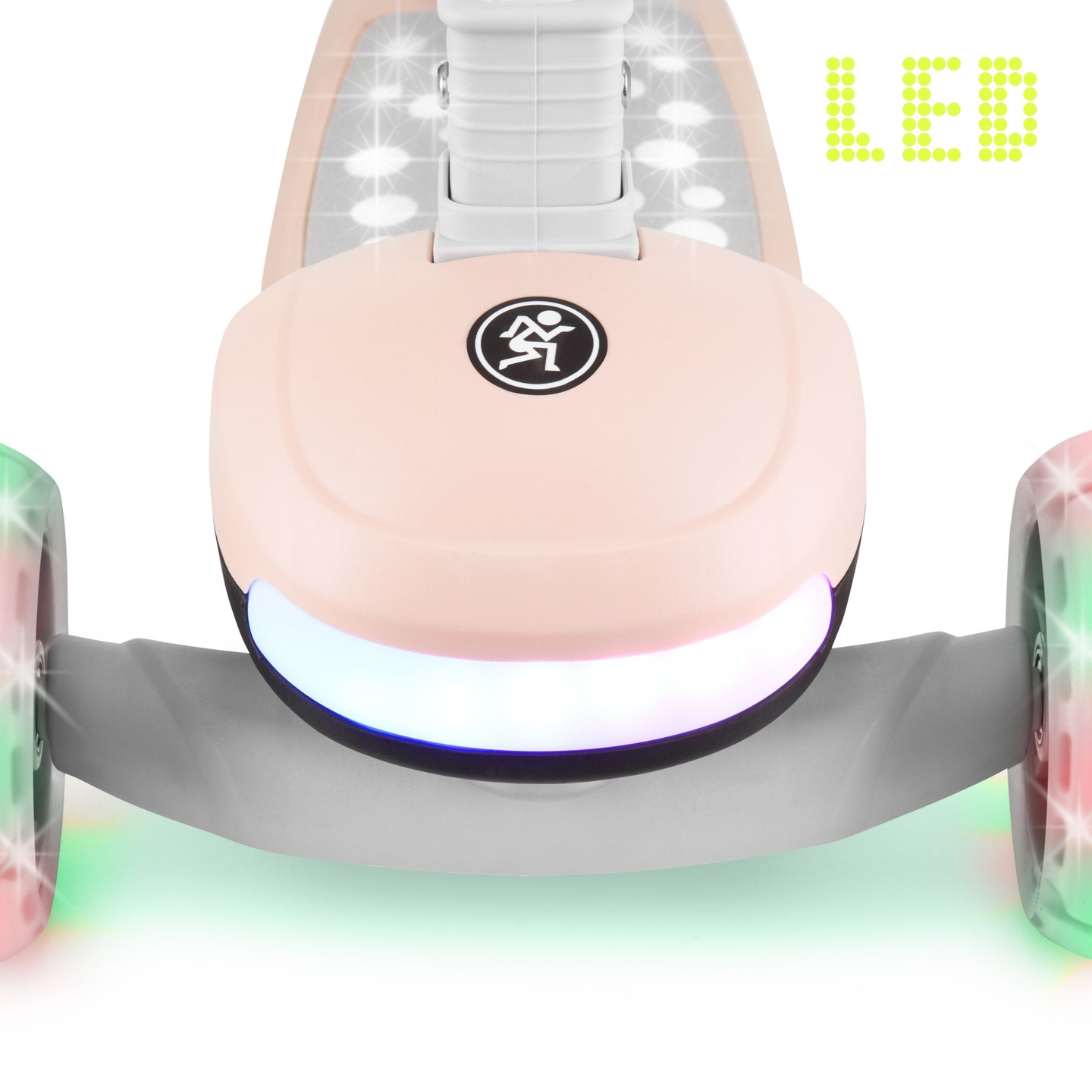 HyperMotion LUMI 3-in-1 Balance Scooter - beleuchtete Plattform und LED-Räder, Farbe rosa
