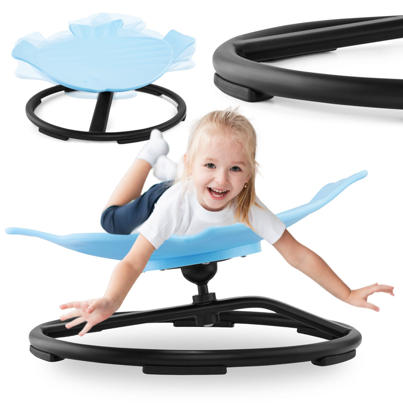 Mini-Karussell für Kinder Fisch - blau