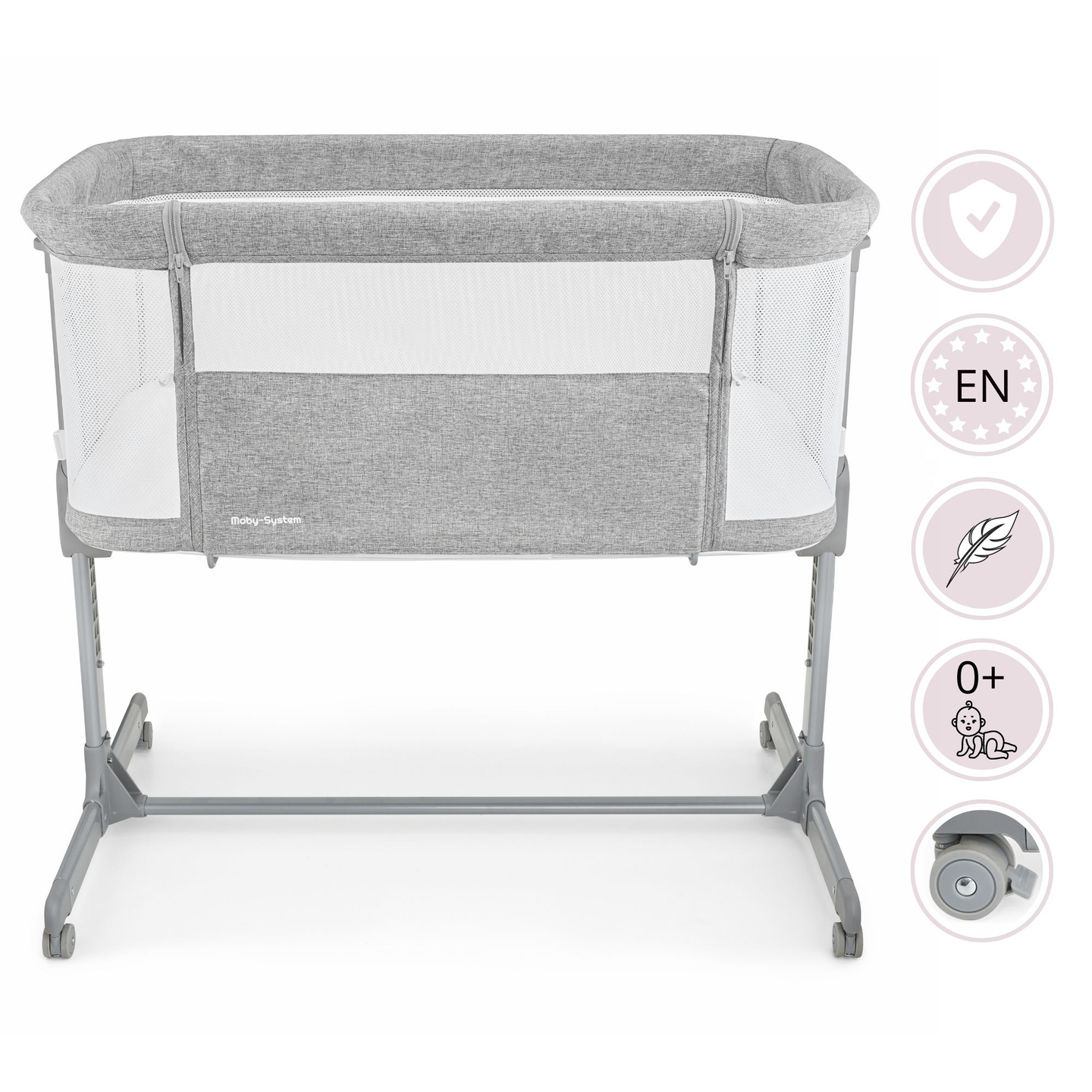 Ausziehbett Moby-System LUNA 3in1 - grau