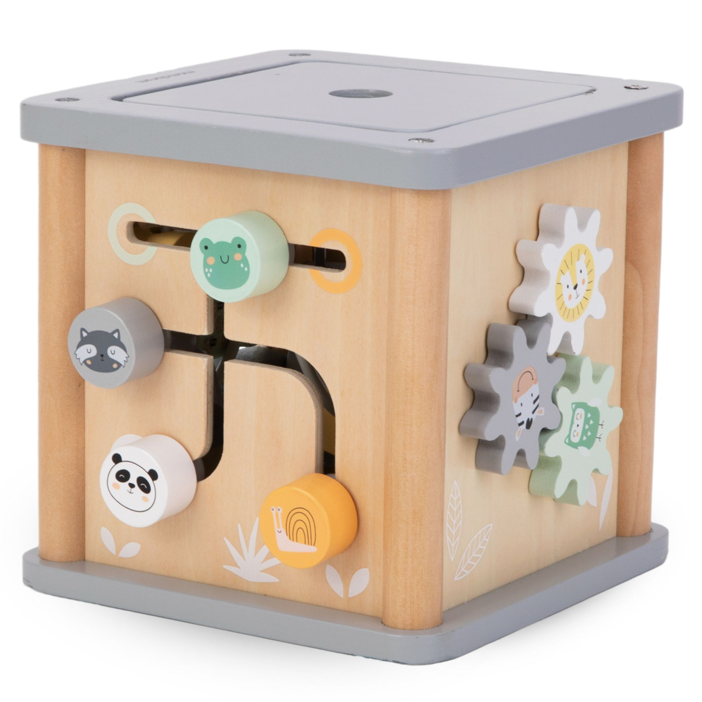 Montessori Lernwürfel aus Holz - Motorikschleife