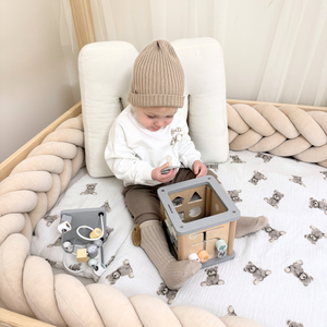 Montessori Lernwürfel aus Holz - Motorikschleife