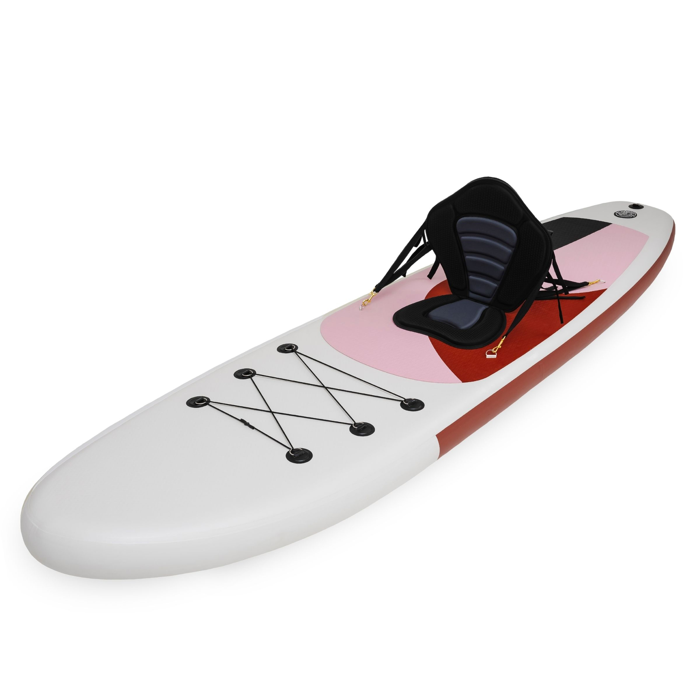 Aufblasbares SUP Stand Up Paddle Board 320 cm mit Paddel und Sitz – HyperMotion WAVE BOOST PINK 320