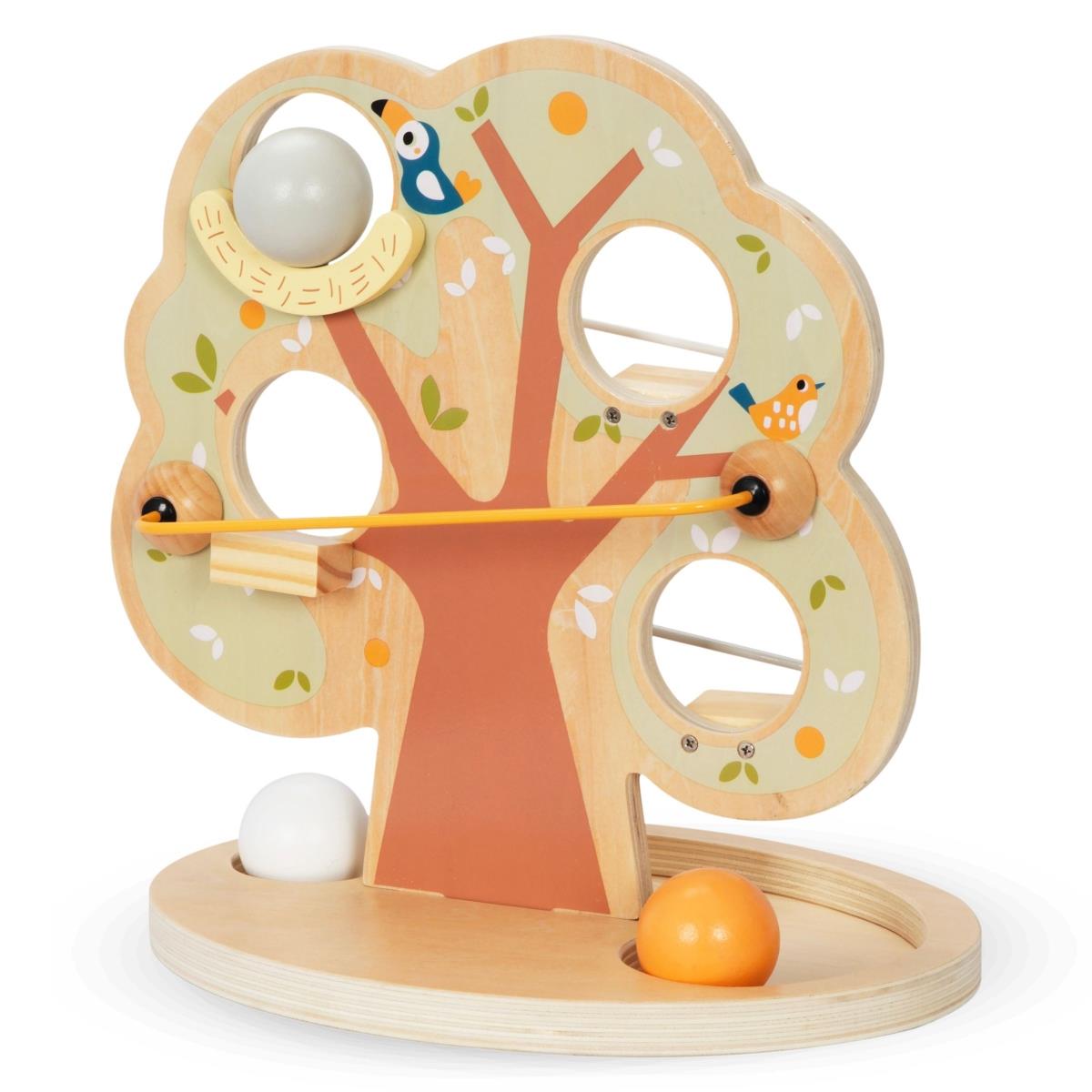 Holzkugelrutschbahn - Grüner Baum