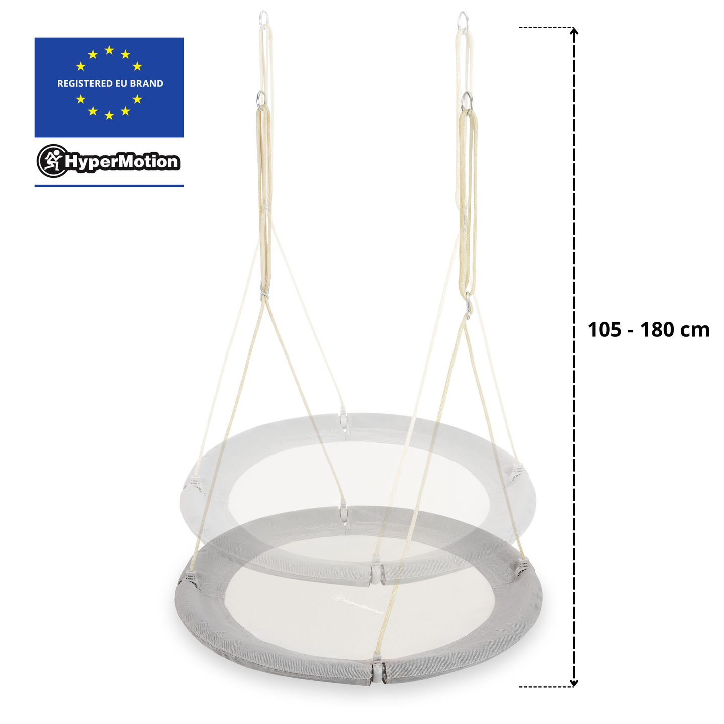 HyperMotion Storchennest-Schaukel - 100 cm Durchmesser, Farbe grau