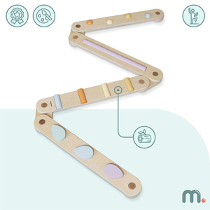 Großer Sinnespfad aus Holz - Balancierstrecke - 9 Elemente