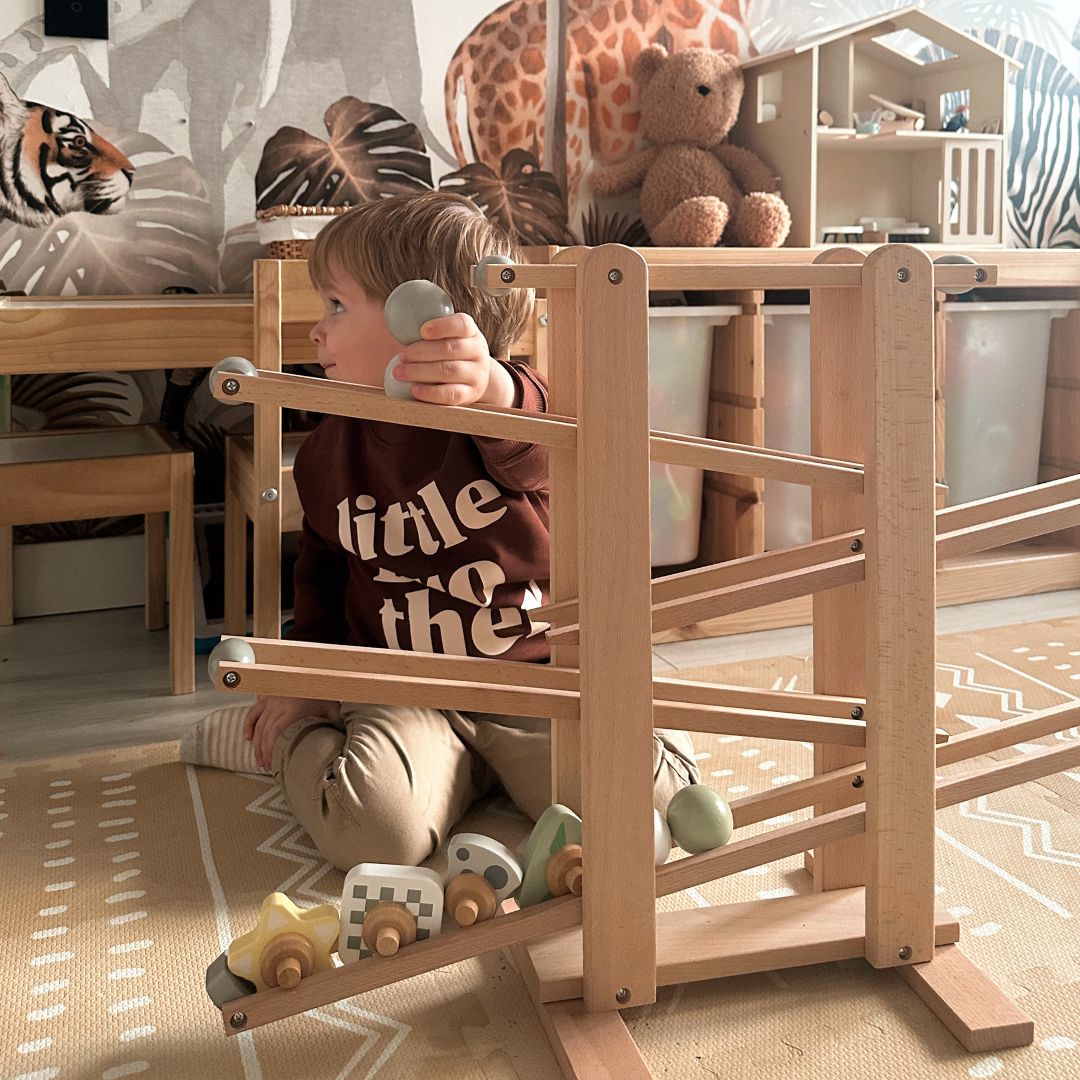 Große Holzsackgasse - Rutsche mit Drehelementen