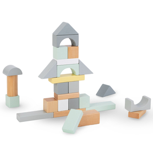 Pastellfarbene Holzklötze - Satz mit 100 XL-Stücken