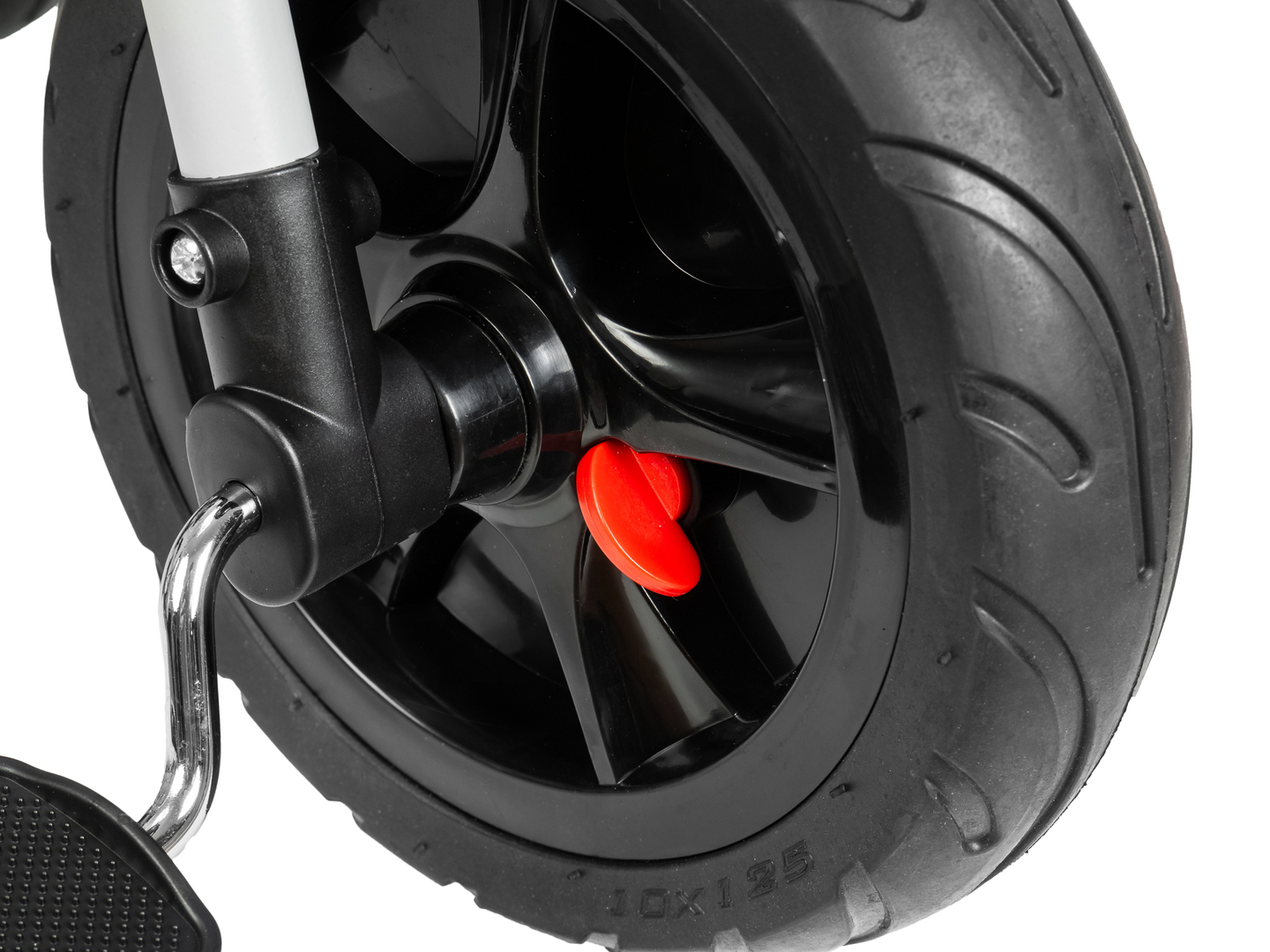 Dreirad HyperMotion TOBI VECTOR - dauerhaft aufgepumpte Räder + Schieber. Farbe: hellgrau.