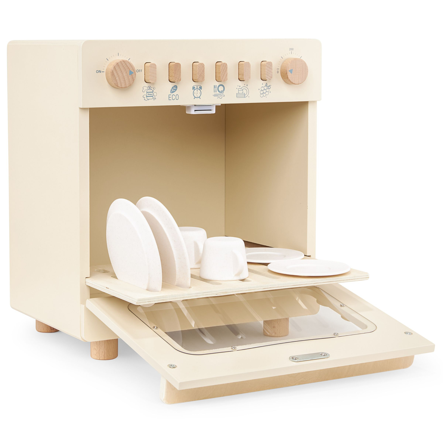 Holzgeschirrspüler mit Zubehör