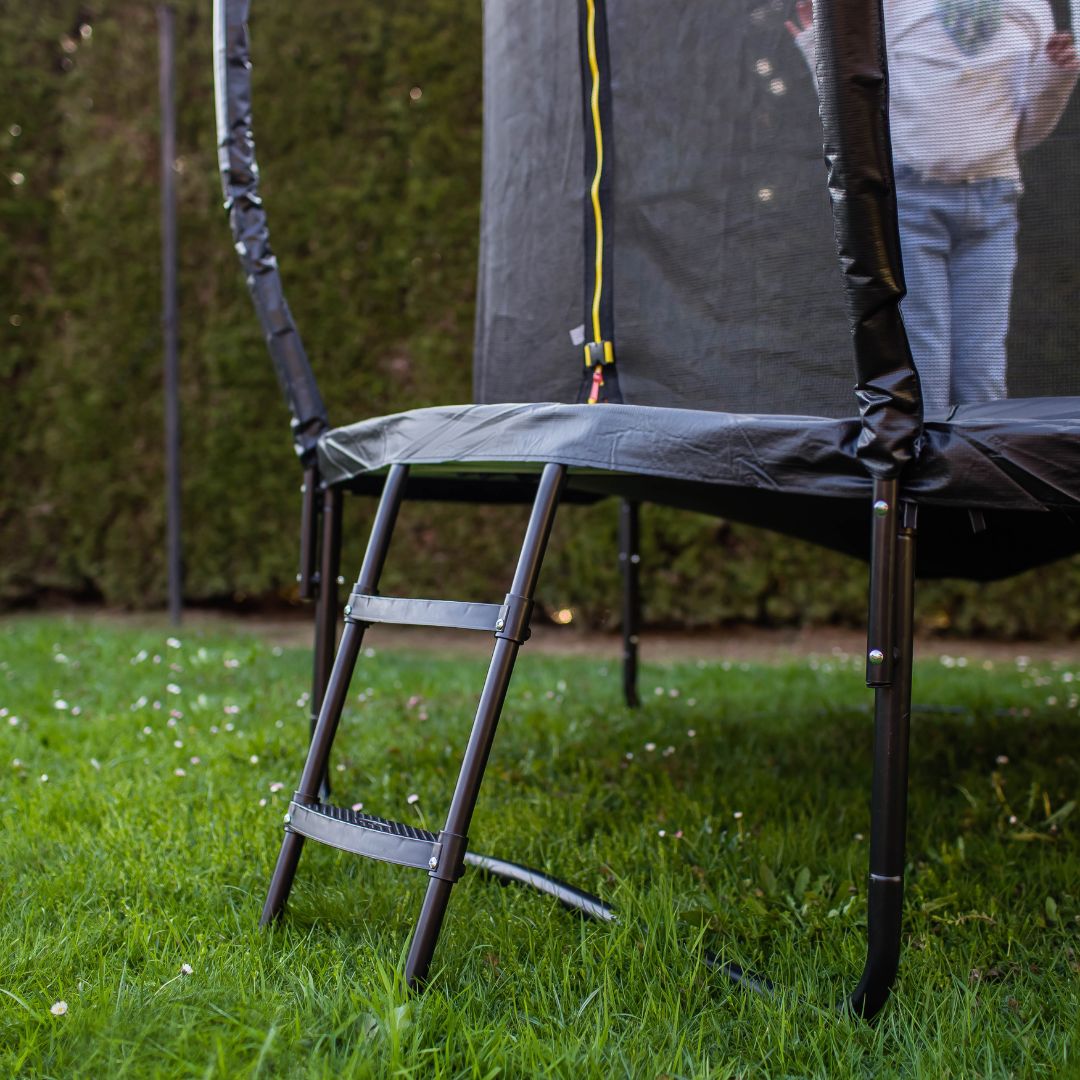 HyperMotion Kinder-Gartentrampolin – 244 cm 8FT – mit Leiter und Innennetz – für Haus und Garten