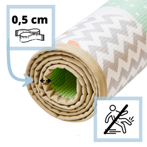 Beidseitige Schaummatte – Wald auf einem Hügel / sonnige Stadt