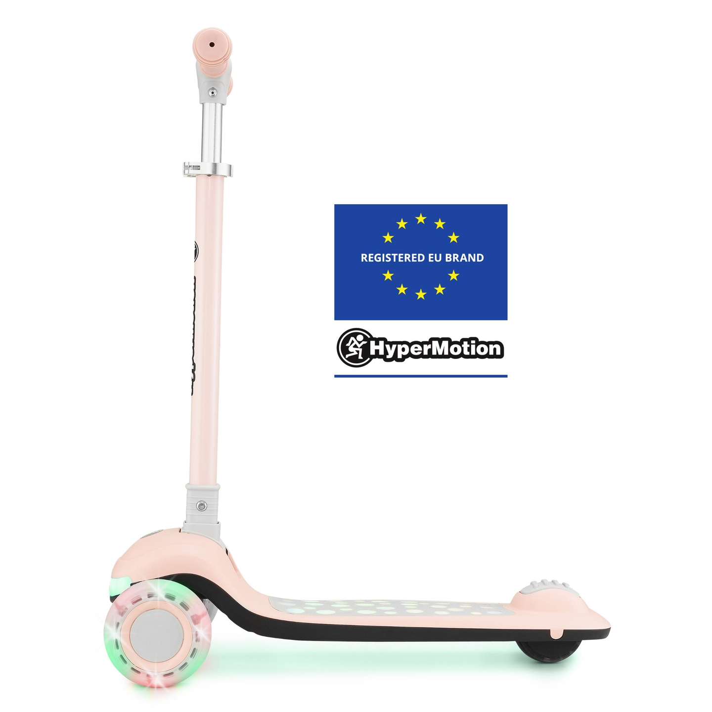 HyperMotion LUMI 3-in-1 Balance Scooter - beleuchtete Plattform und LED-Räder, Farbe rosa