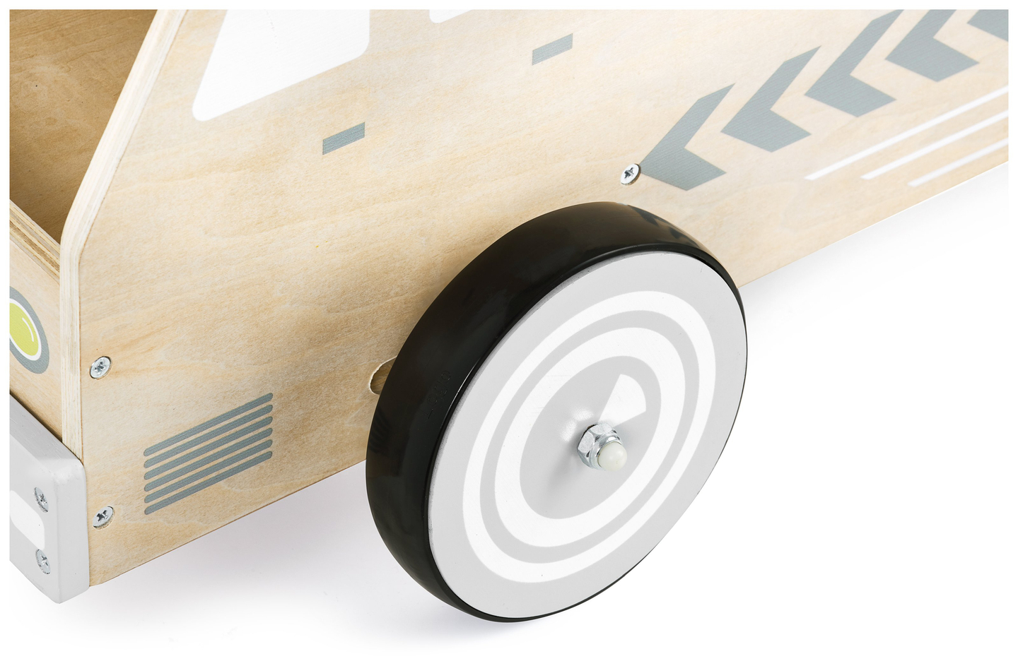 Holzfahrzeug, Auto, Spielzeugauto mit Klötzen