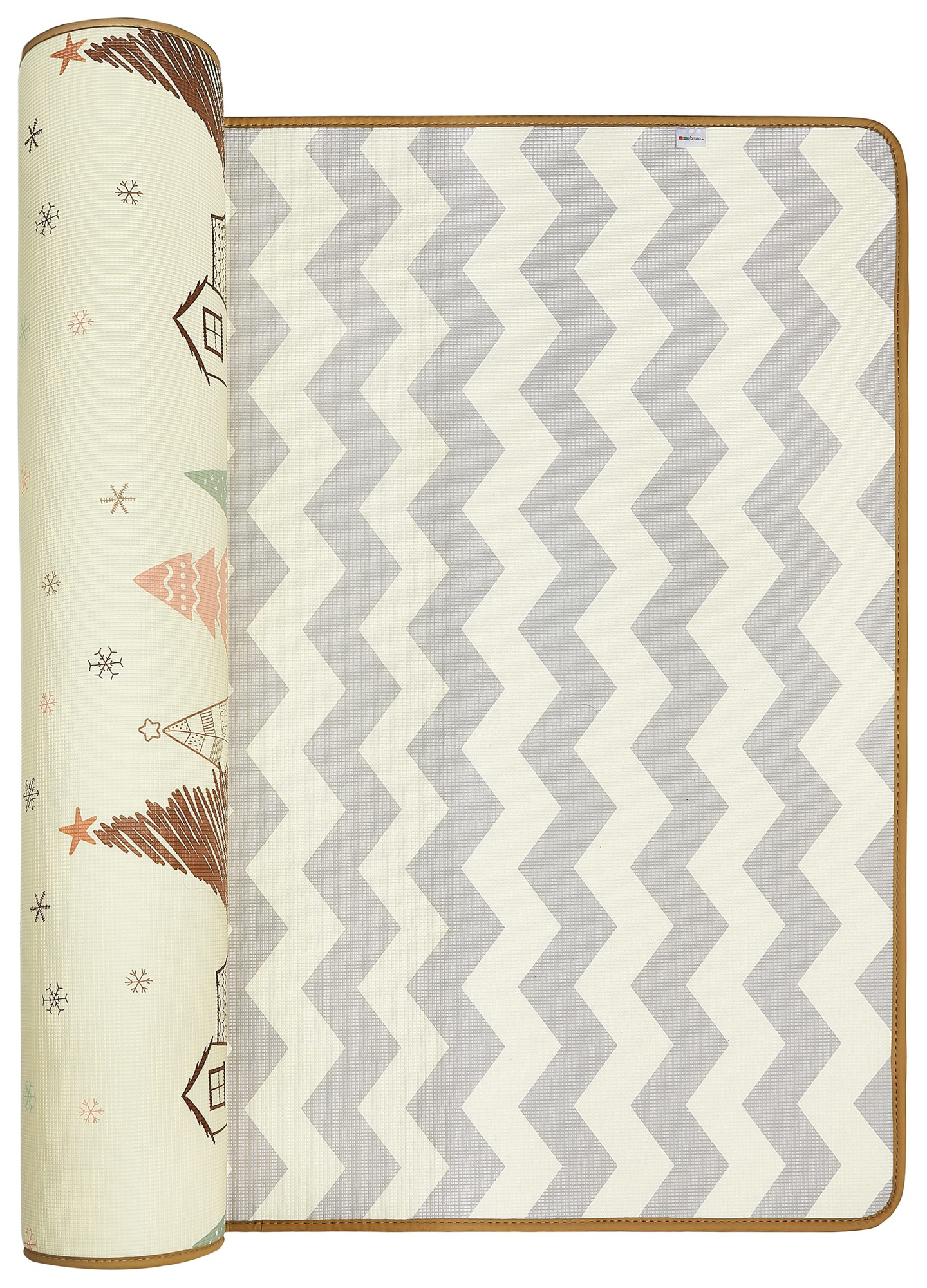 Beidseitige Schaummatte XXL – Rolle 2 CM (Wald und Zickzack)