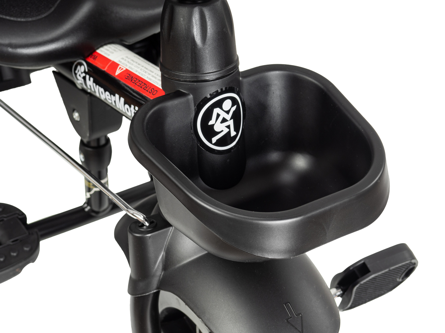 Dreirad HyperMotion TOBI VECTOR - dauerhaft aufgepumpte Räder + Schieber. Farbe: schwarz.