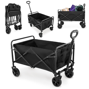 HyperMotion faltbarer Strandrollstuhl - schwarz, 80 kg