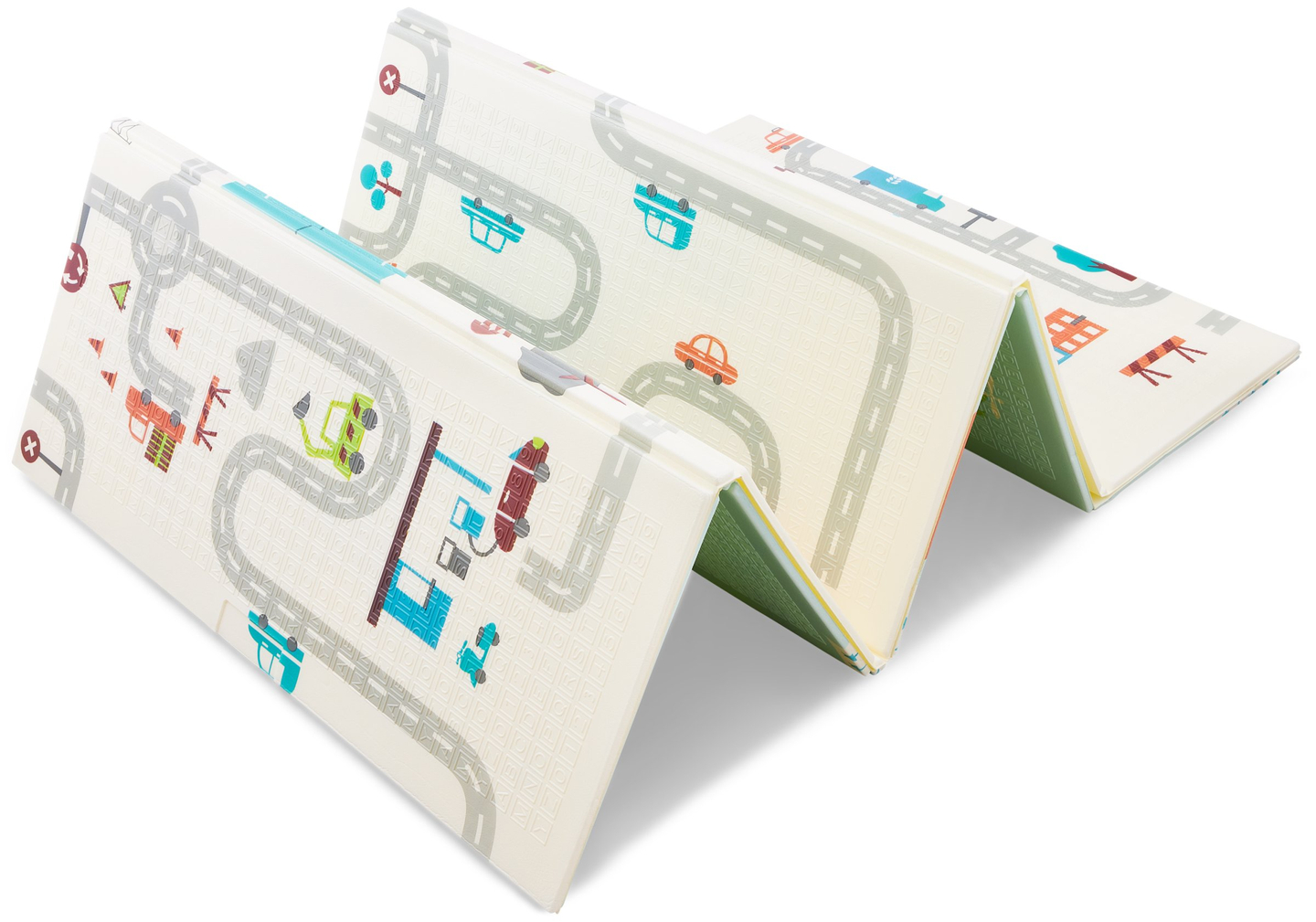 Beidseitige Schaummatte XXL – faltbar 1 CM (Berge und Straße)