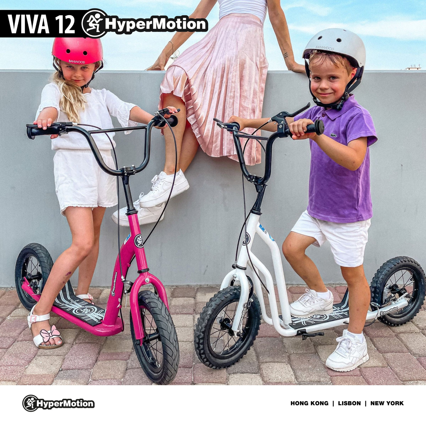 HyperMotion VIVA 12 Roller (aufblasbare Räder 30 cm) - Weiß