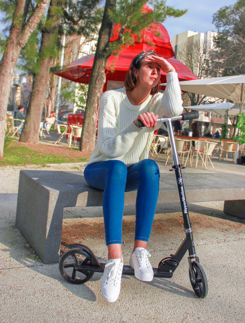 Tretroller HyperMotion ROCKSTER – schwarz